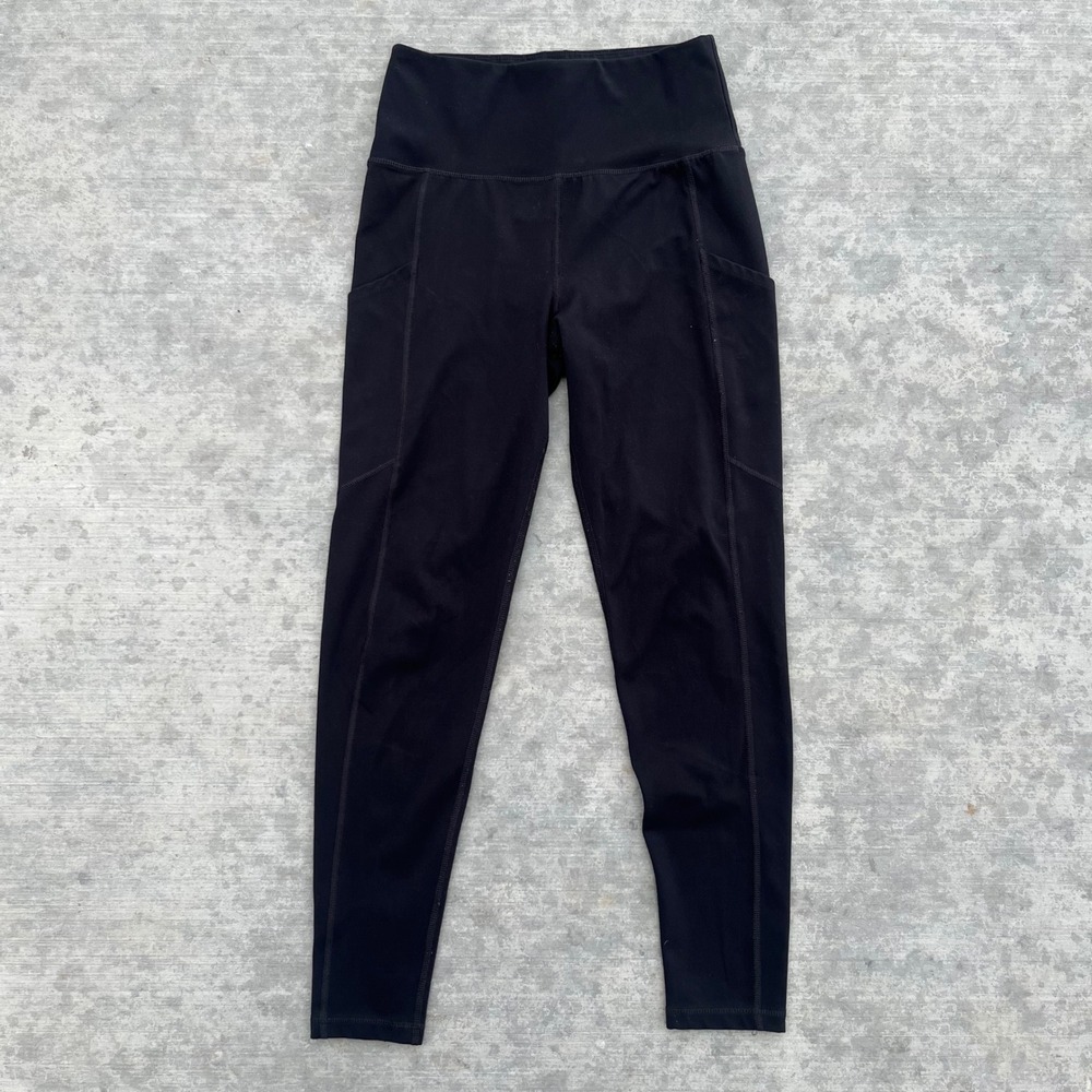 American Eagle The Everything Pocket Legging Black High Waisted Womens Medium - Picture 1 of 4